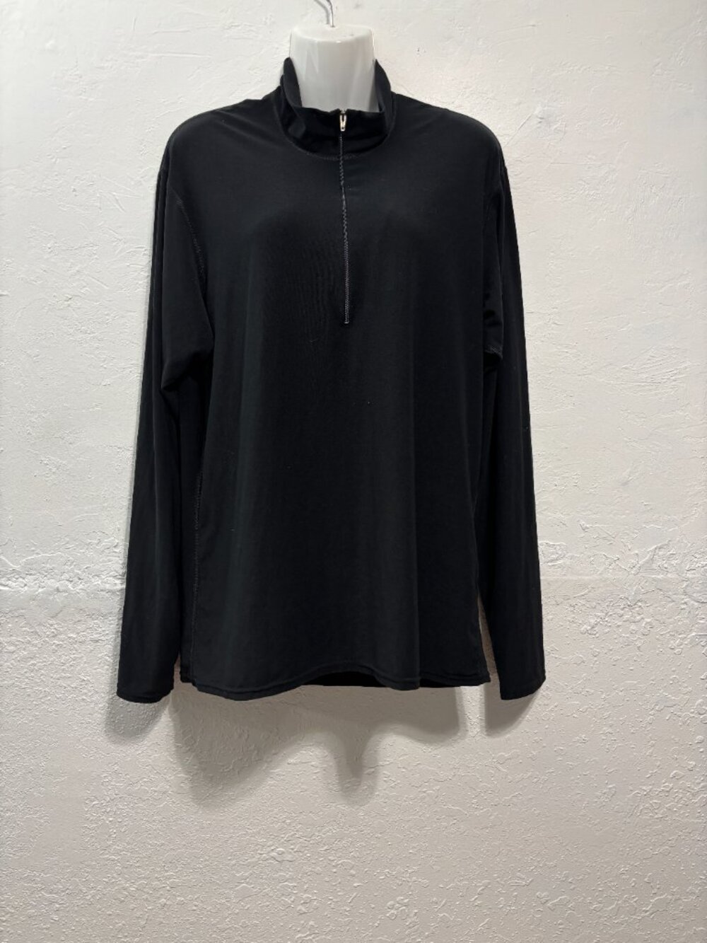 Patagonia Capilene Pullover Shirt 1/4 Zip Top Black High Neck Outdoor XL